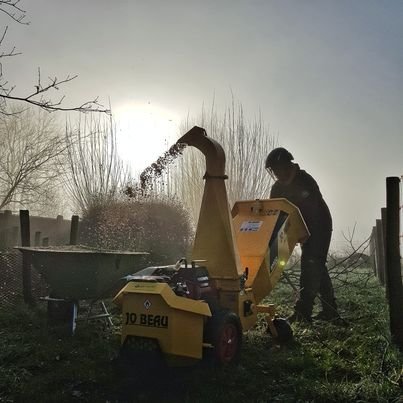 Takhout hakselen op de werf